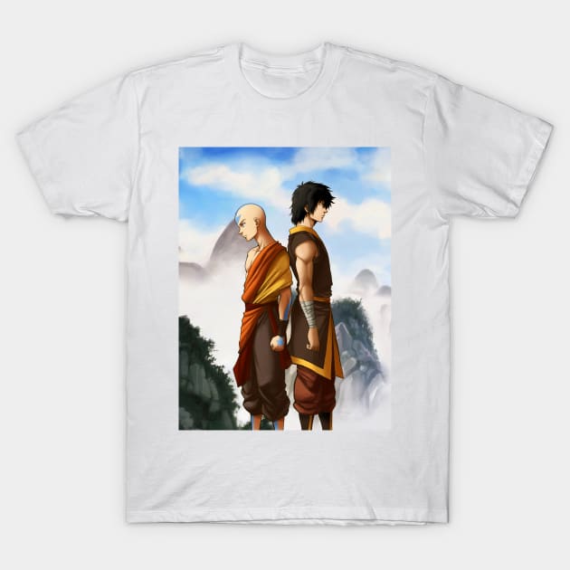 The monk and the prince T-Shirt by mcashe_art